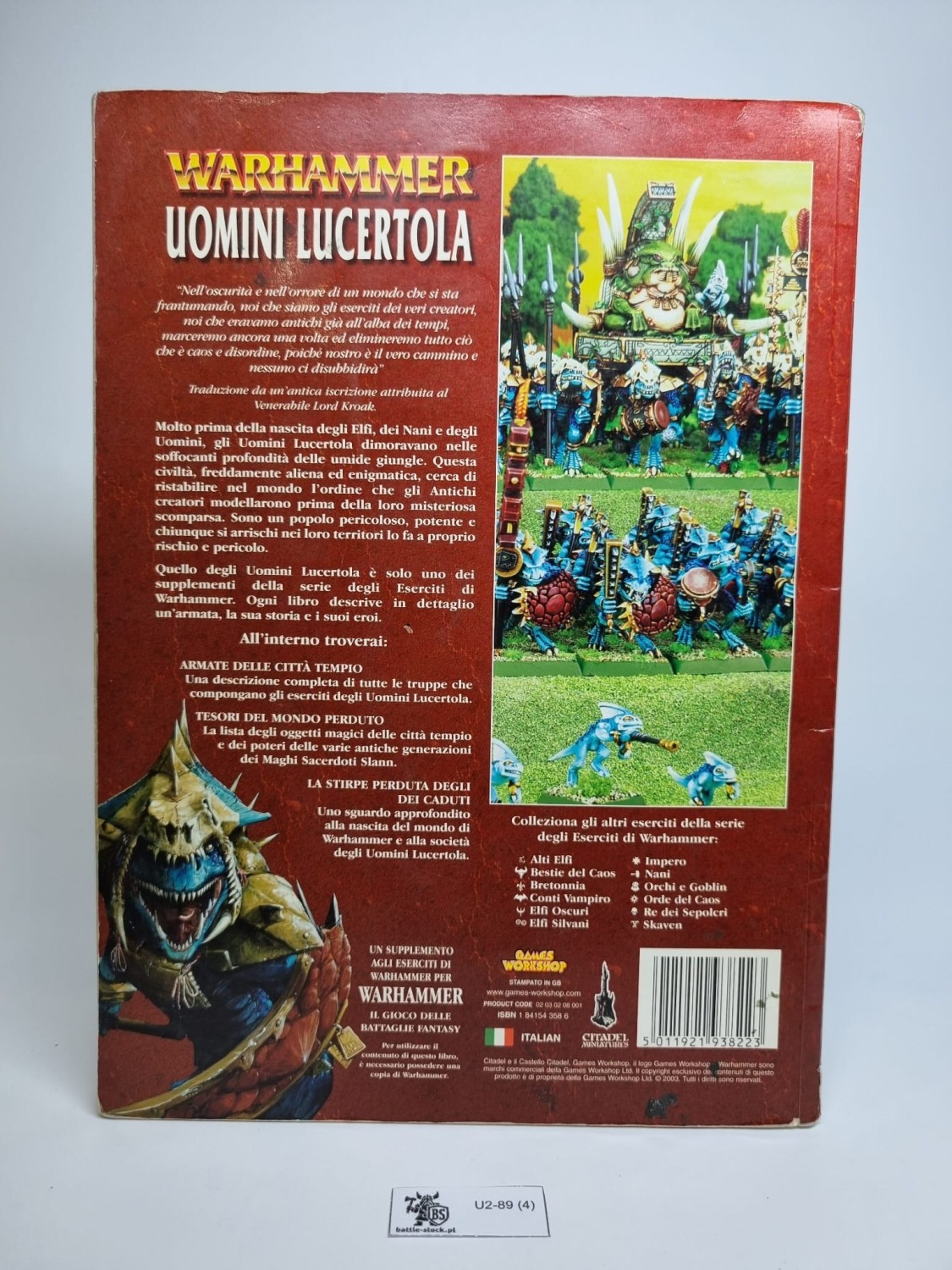 armybook lizardmen po włosku! Podniszczony