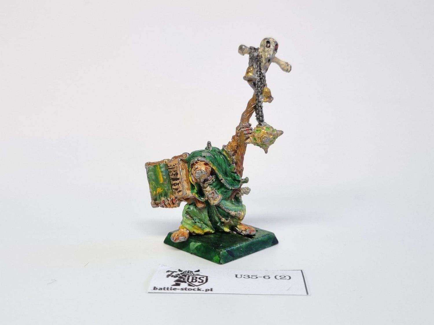 WFB skaven Lord Skrolk z uszkodzonym nosem