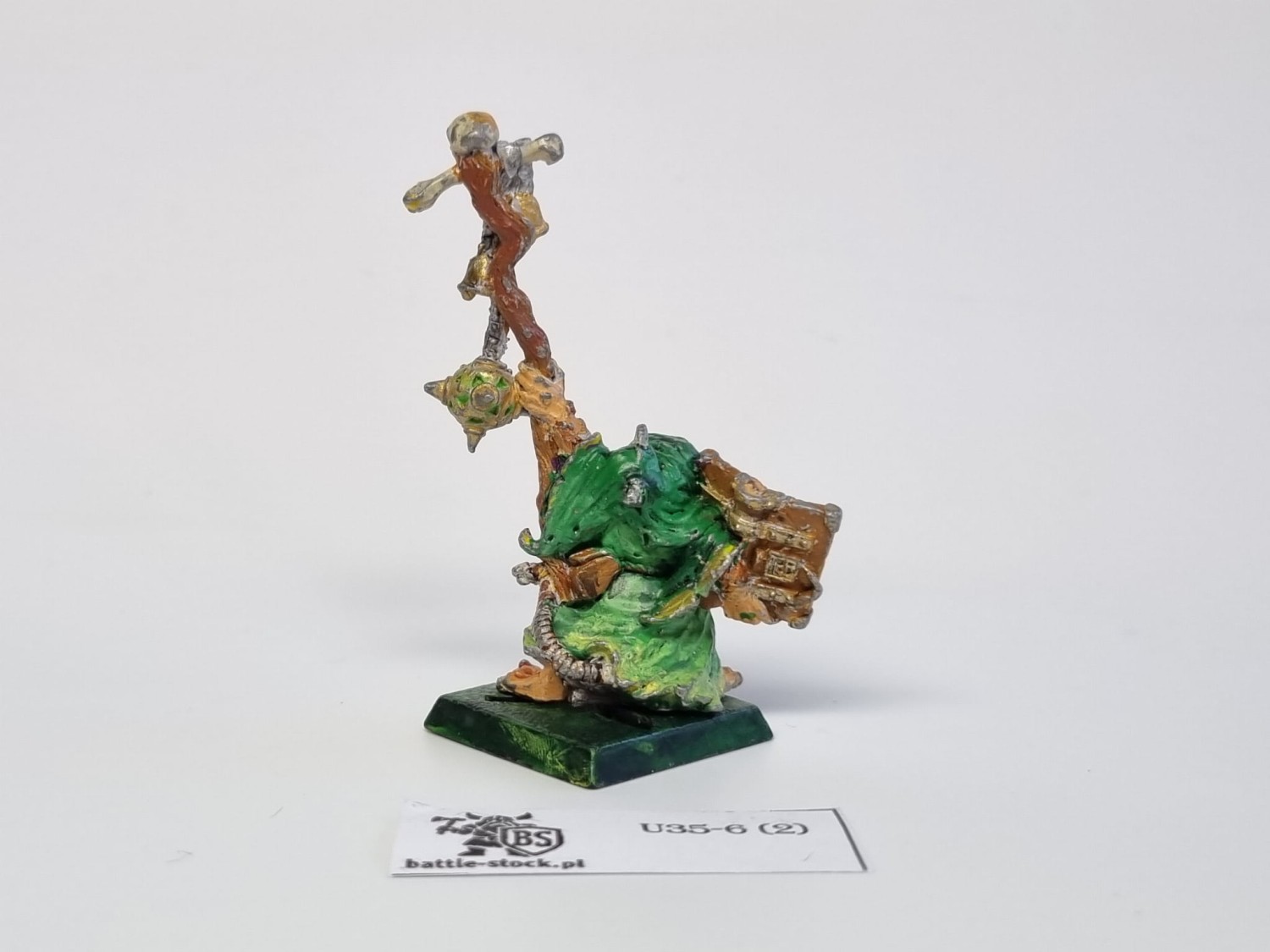 WFB skaven Lord Skrolk z uszkodzonym nosem
