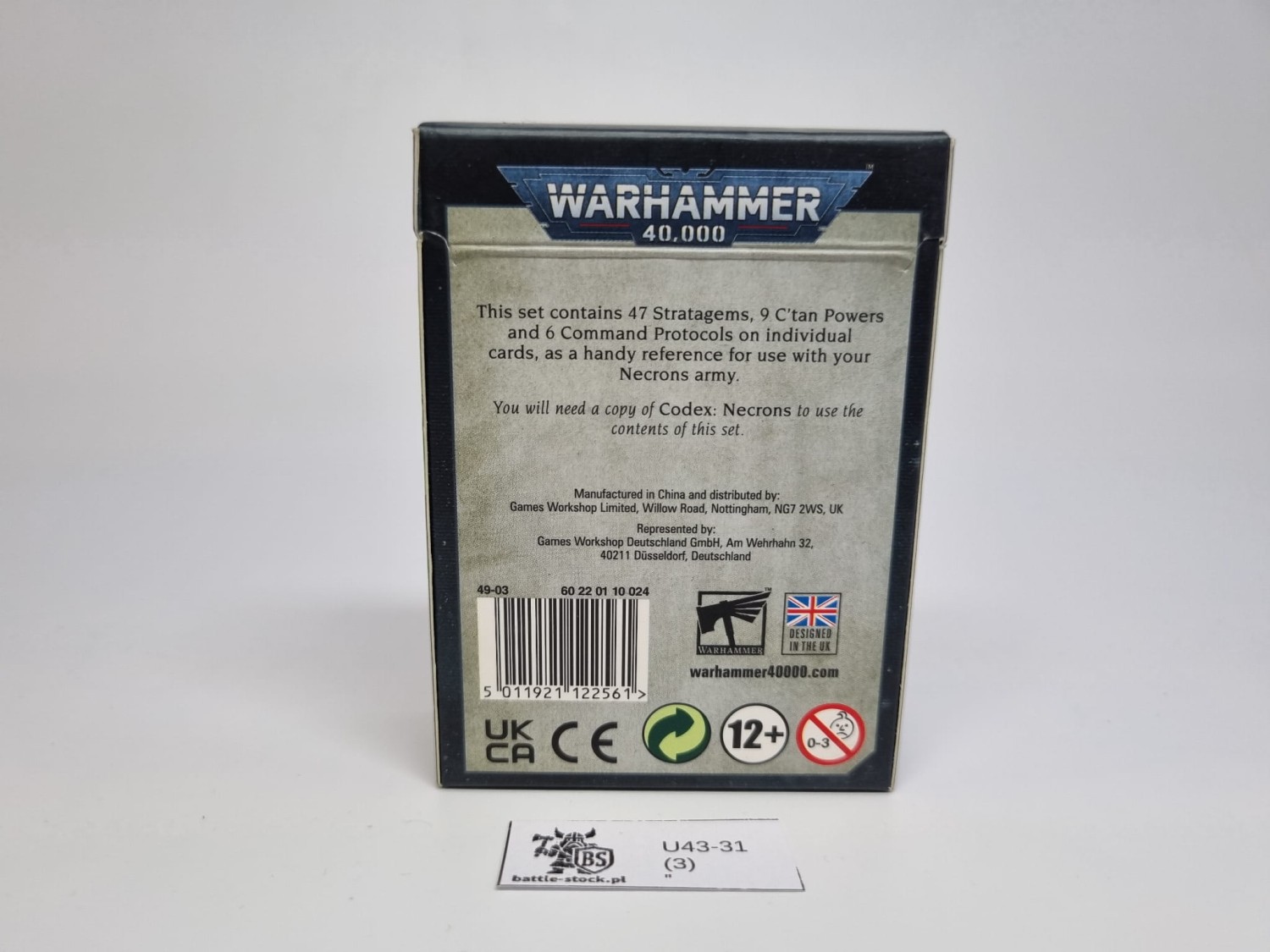 40k card deck