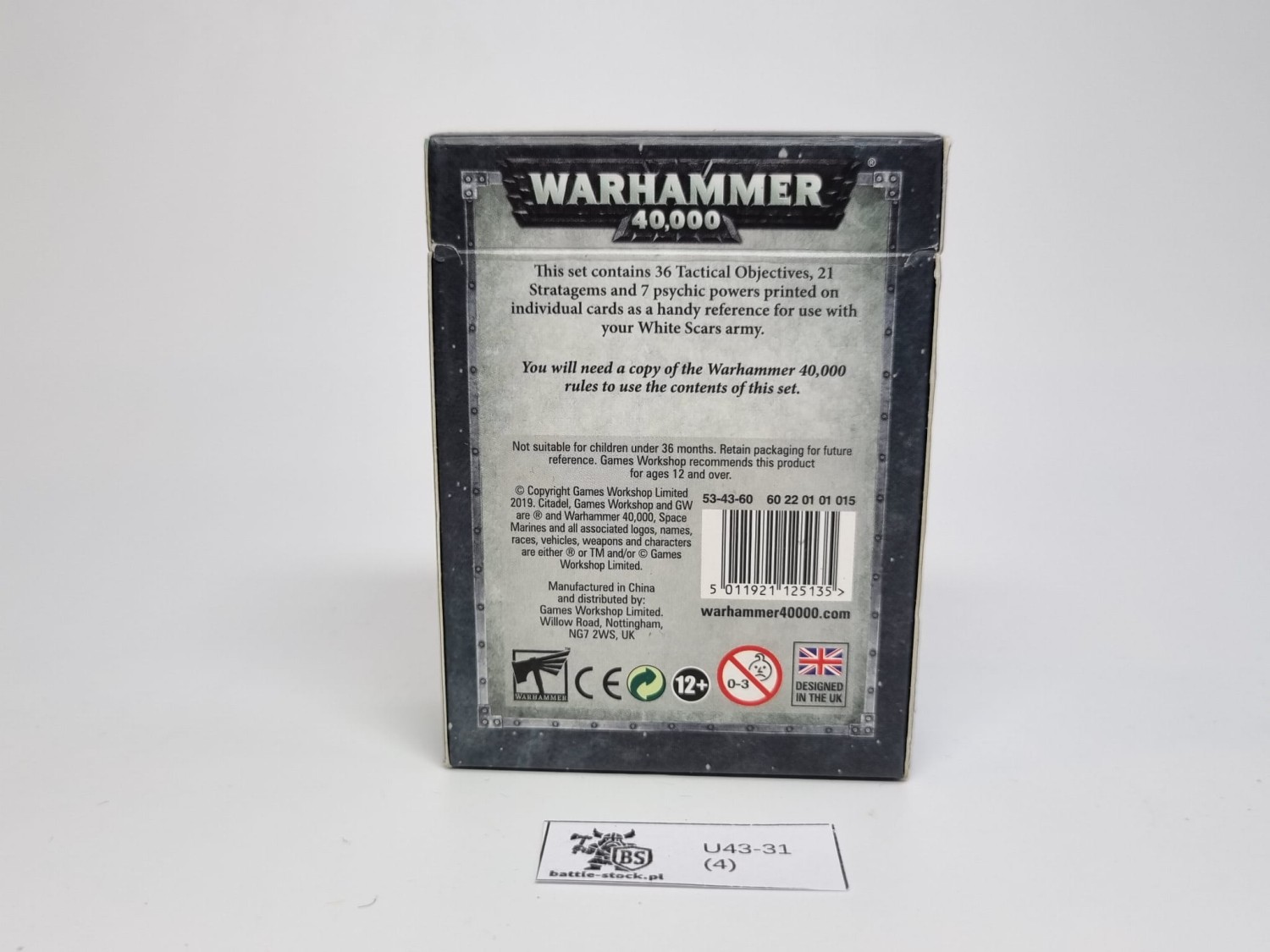 40k card deck white scars