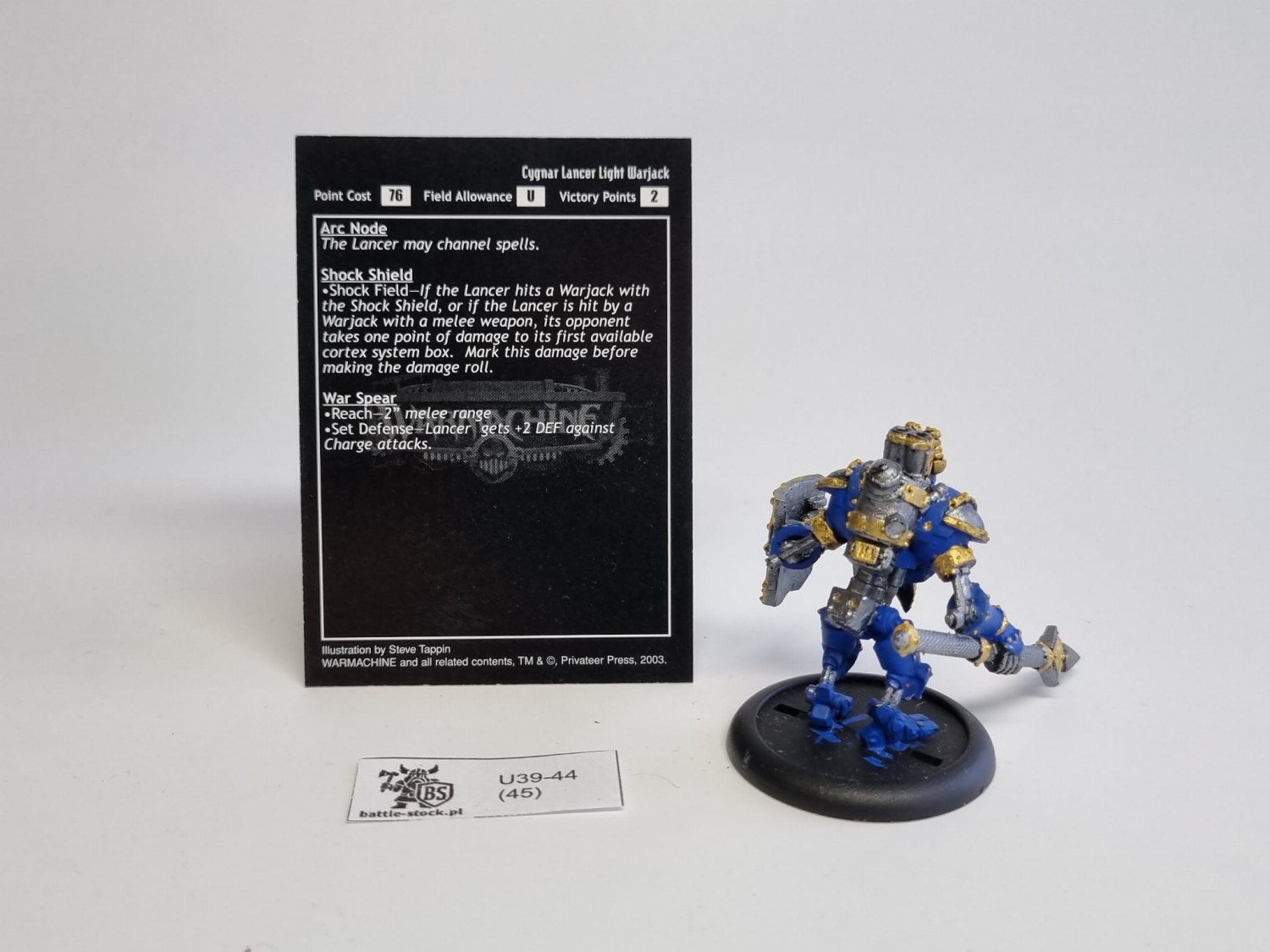 Warmachine lancer cygnar light warjack
