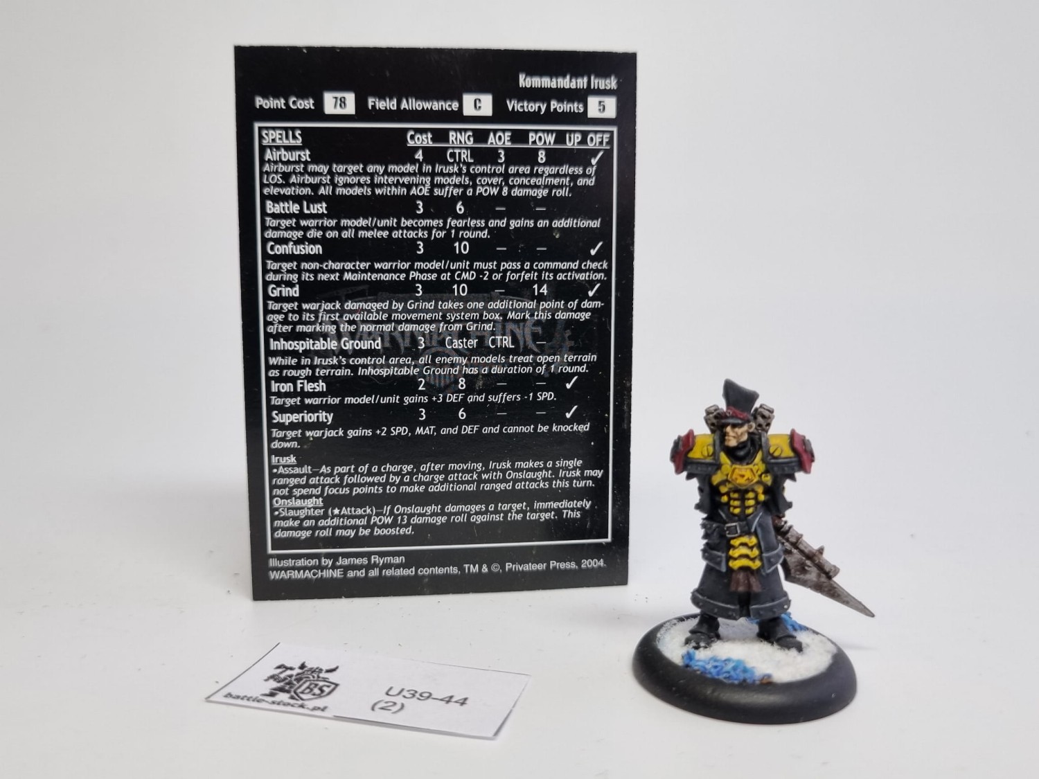 Warmachine kommandant irusk-warcaster