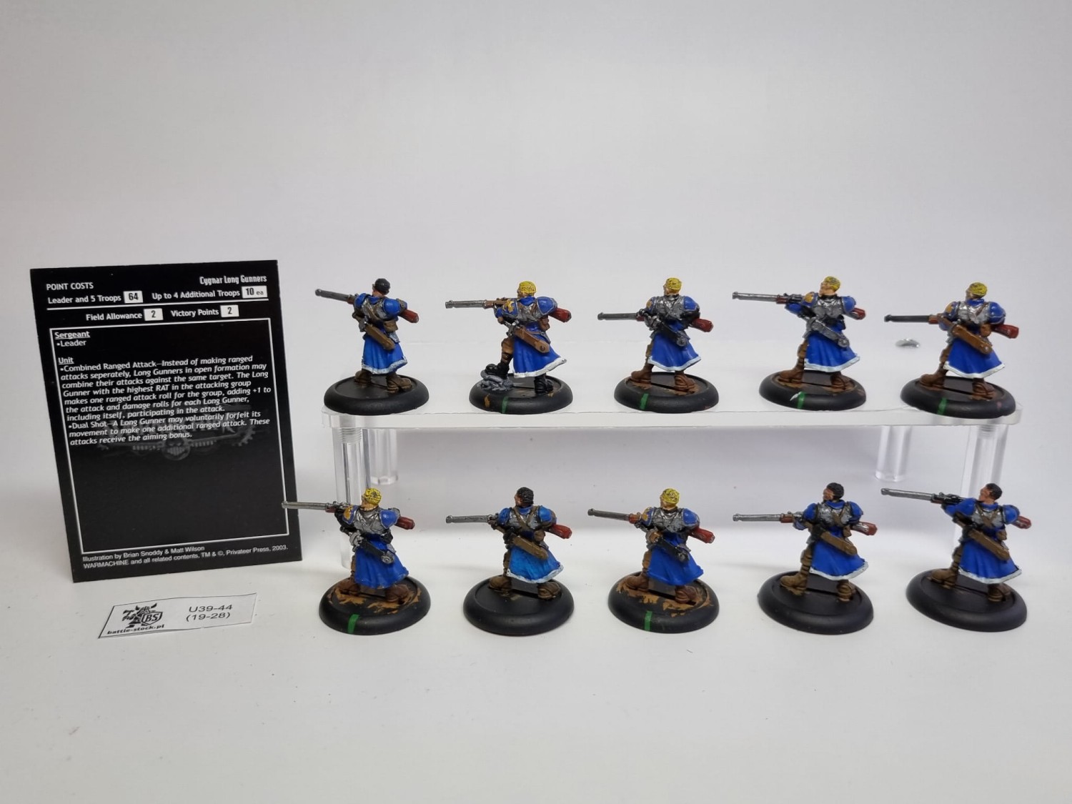 Warmachine long gunner infantry cygnar unit