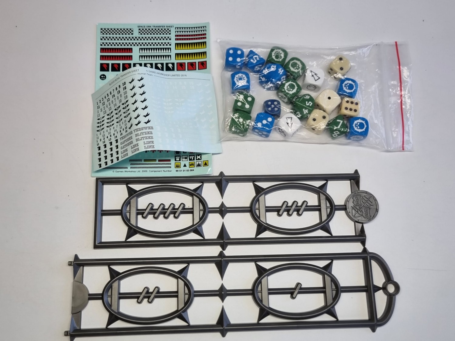 Blood bowl starter 1 team cały i 1/3 + karty + plansza