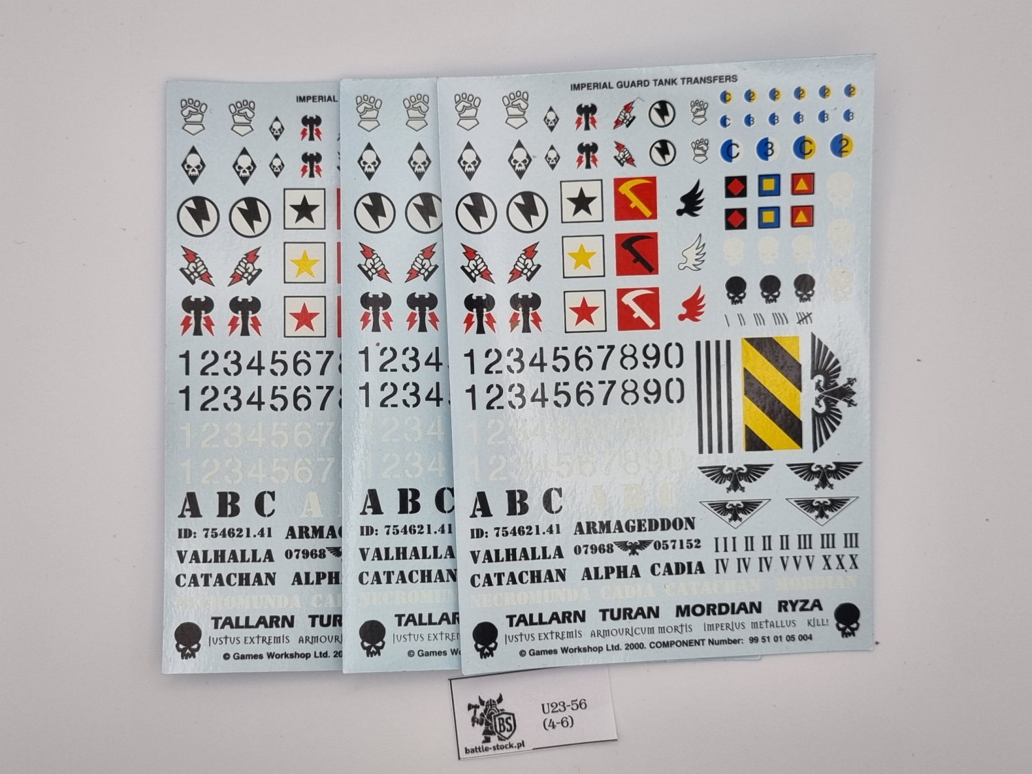 Imperial guard tank transfers 3x