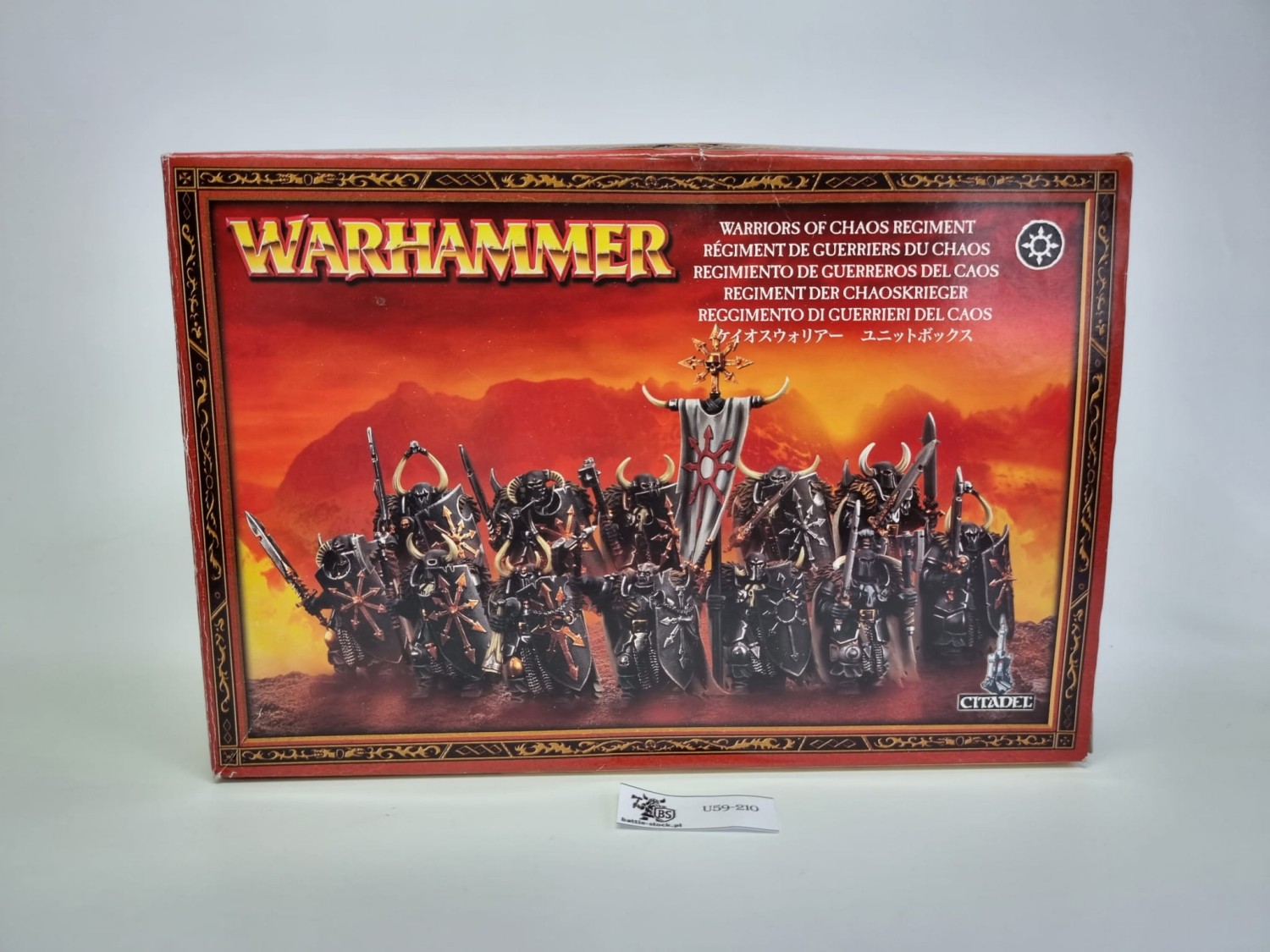 WFB chaos box chaos warriors plastic w wycięte w podkładzi + upgrade pack