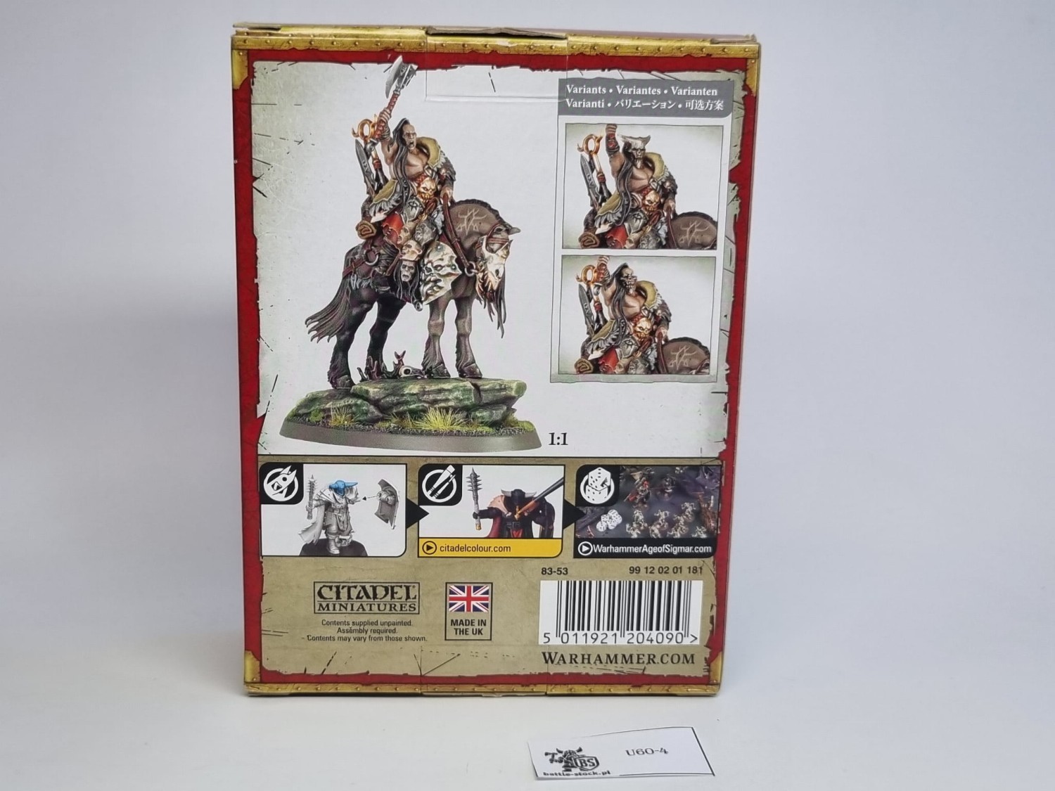 AoS darkoath chieftain on warsteed box