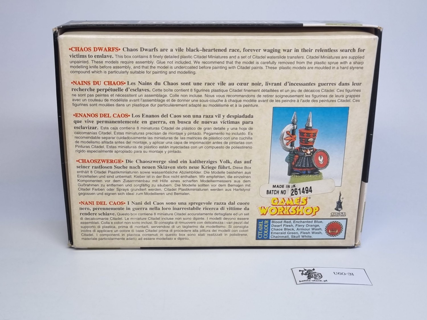 WFB chaos dwarfs plastik zestaw
