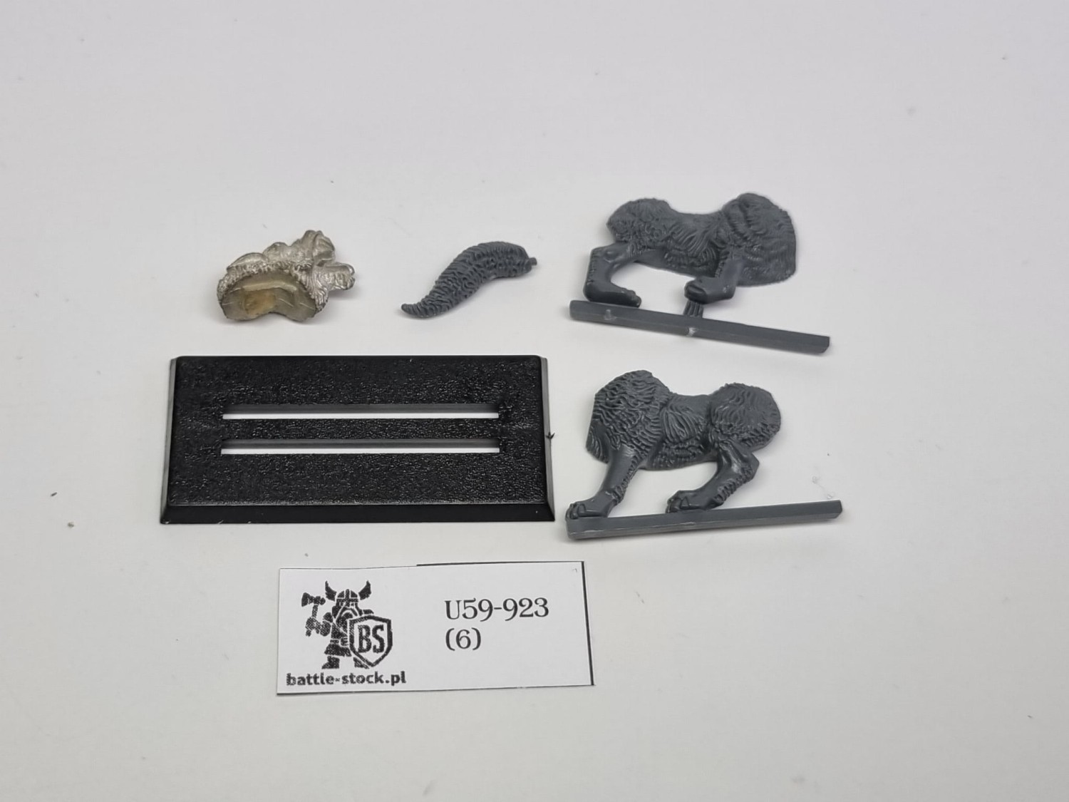 WFB dire wolves głowa w metalu