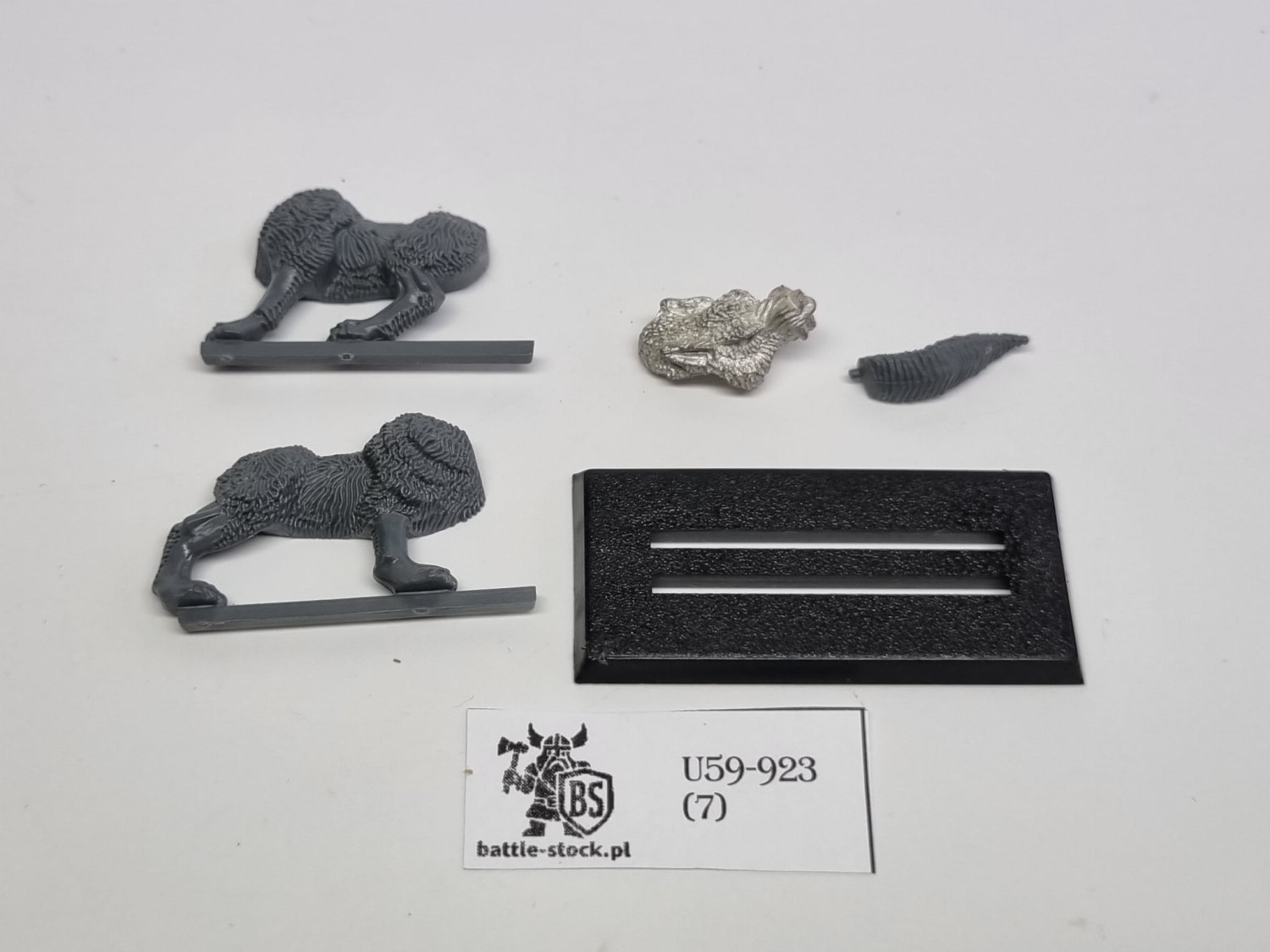 WFB dire wolves głowa w metalu