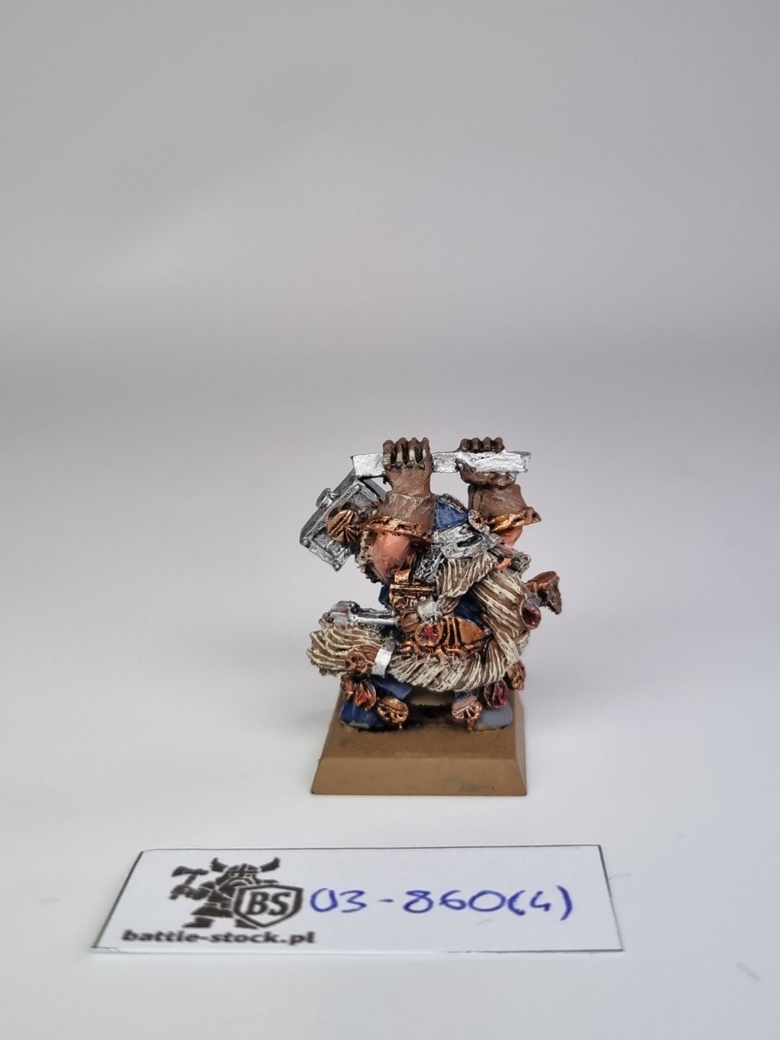 WFB Dwarfs Lord with great weapon uszkodzony finecast