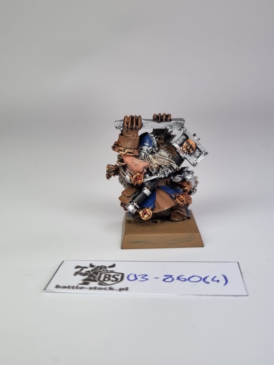 WFB Dwarfs Lord with great weapon uszkodzony finecast
