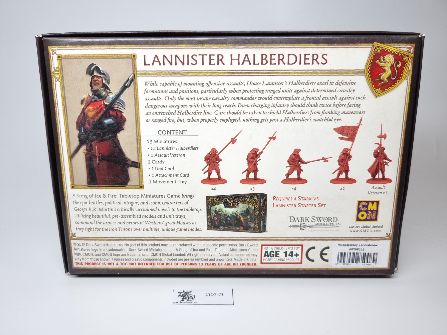 a song of ice and fire lannister halberdiers