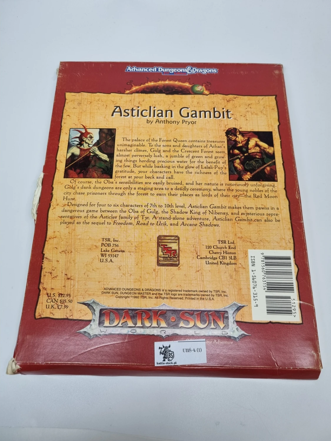 AD&amp;D dark sun Asticlian Gambit