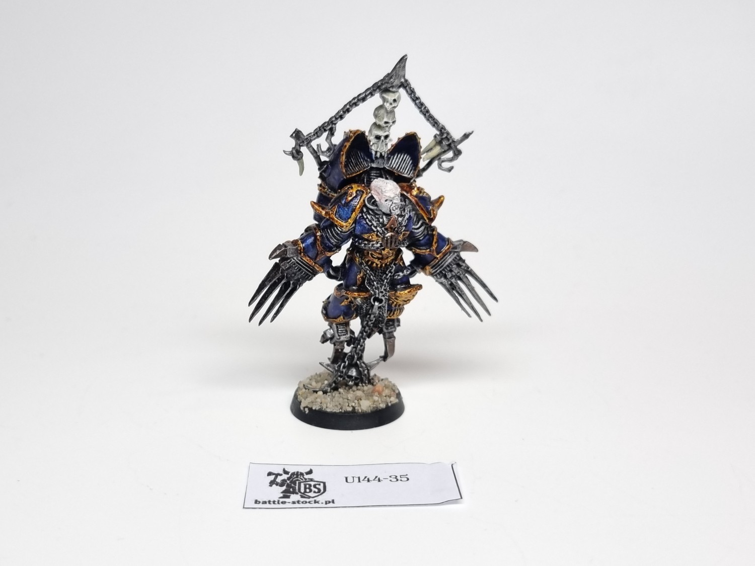 40k Chaos lord on jump pack metal