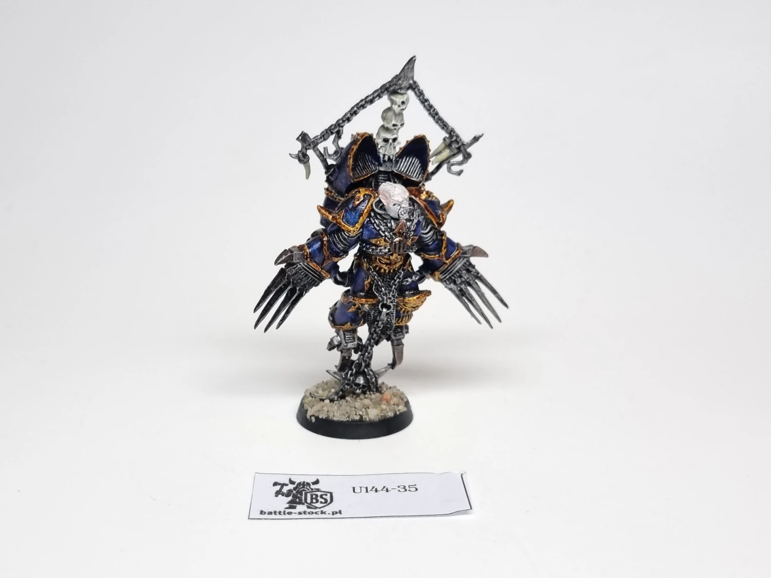 40k Chaos lord on jump pack metal