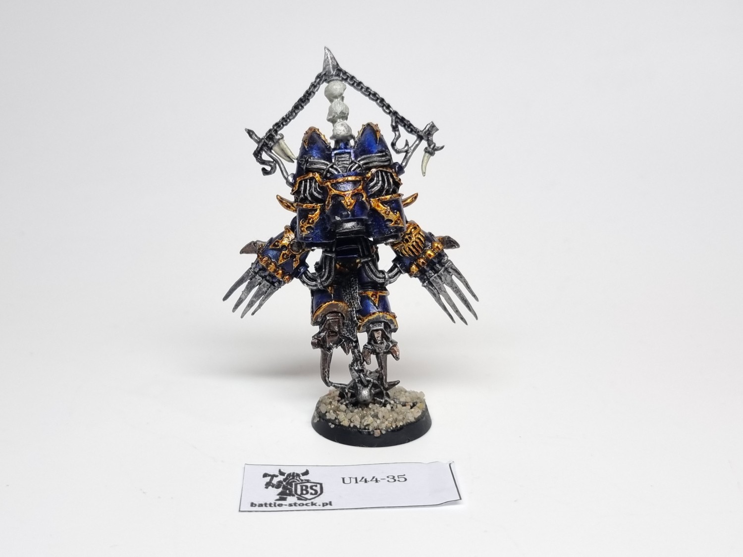 40k Chaos lord on jump pack metal