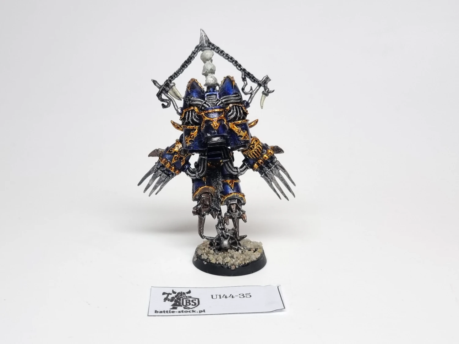 40k Chaos lord on jump pack metal