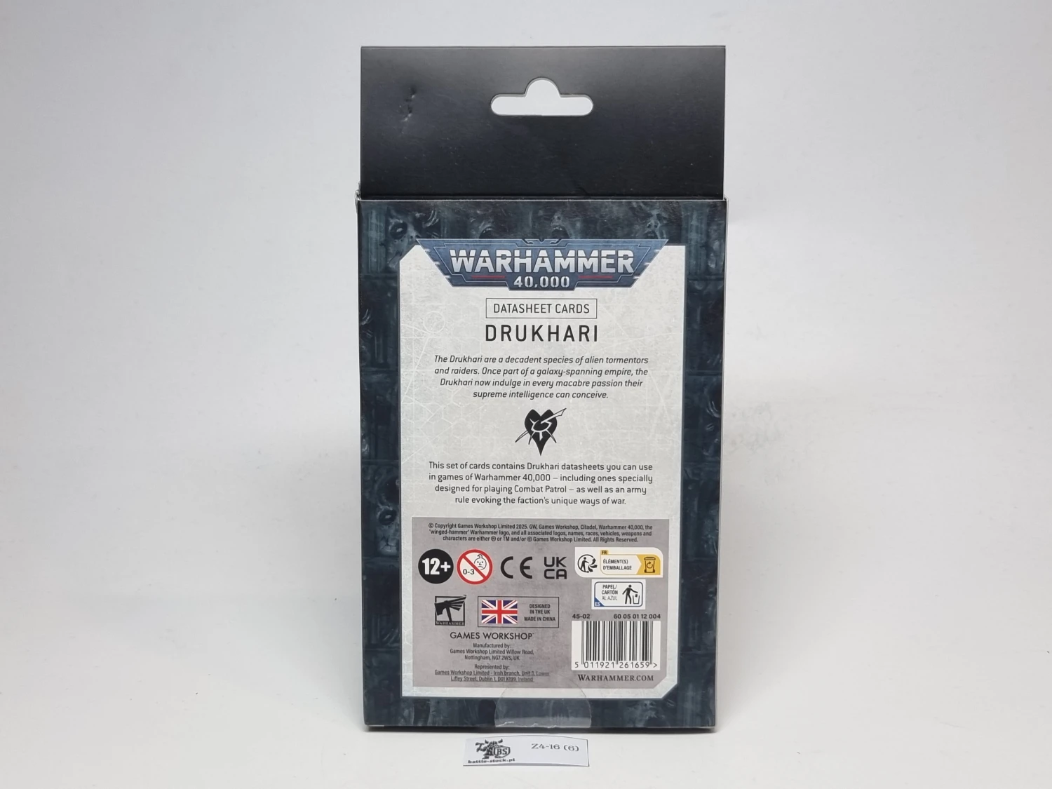 datasheet cards drukhari