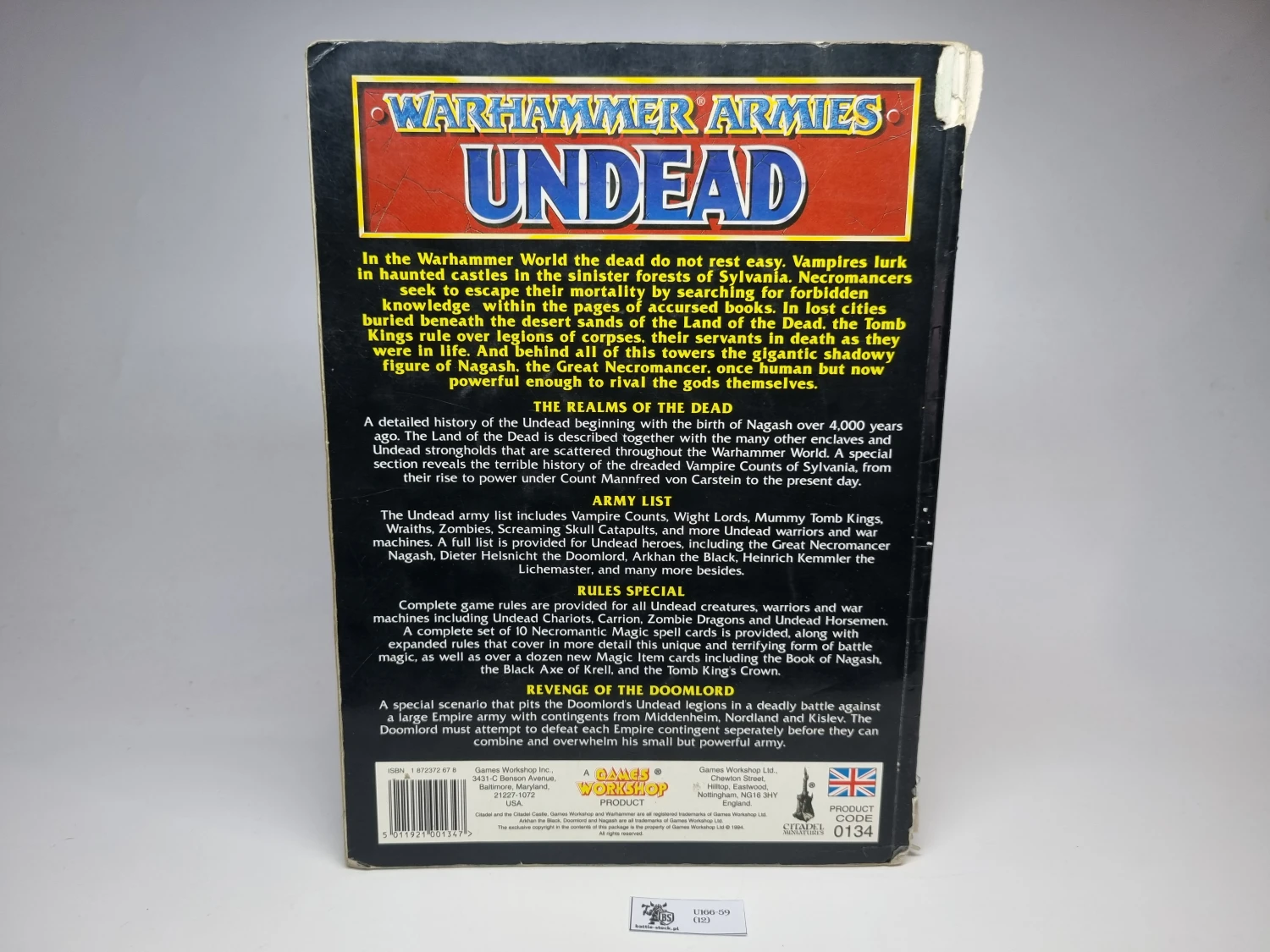 armybook undead uszkodzony