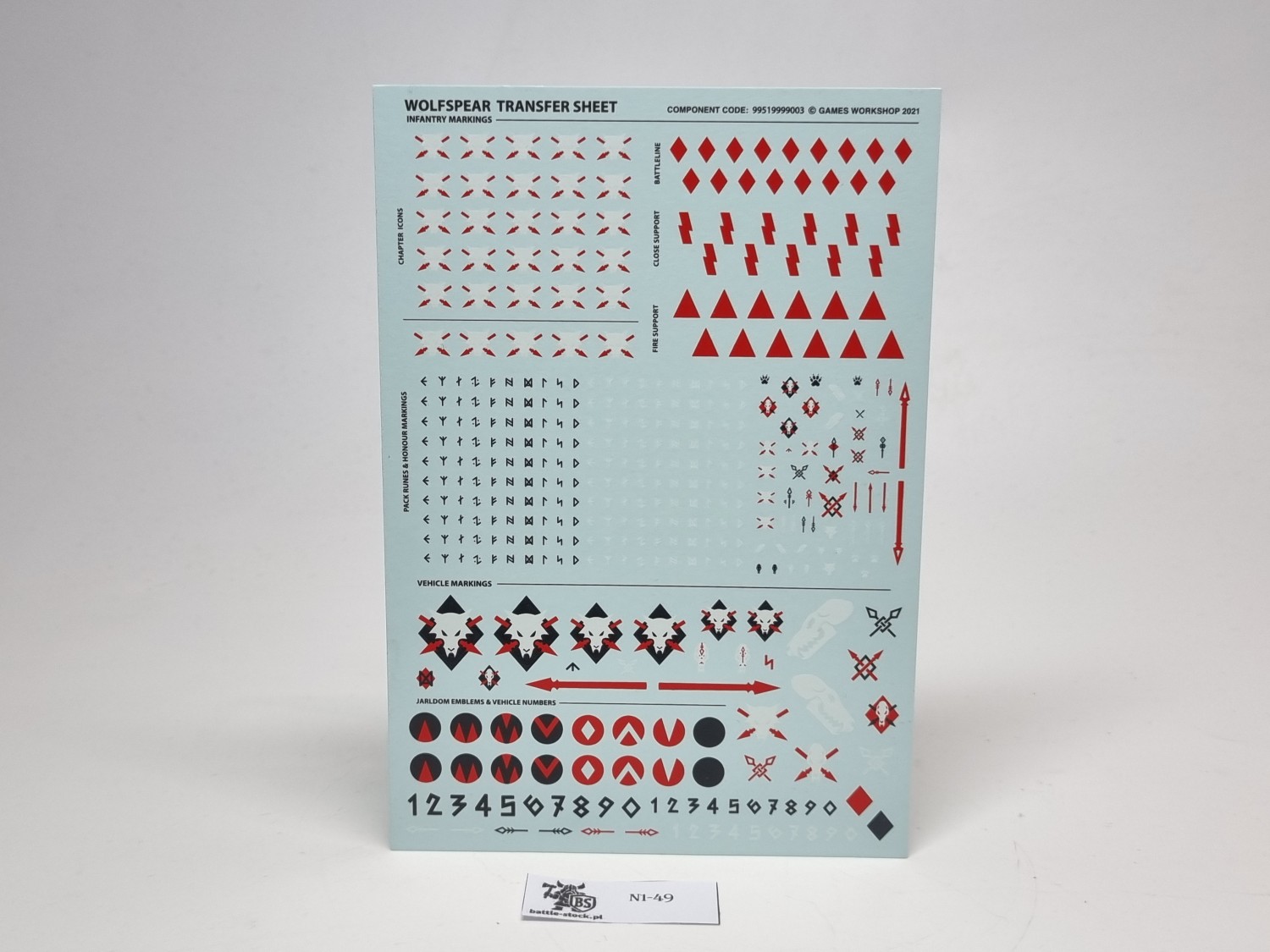 wolfspear transfer sheet