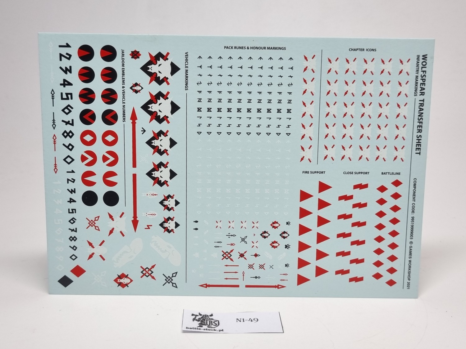 wolfspear transfer sheet