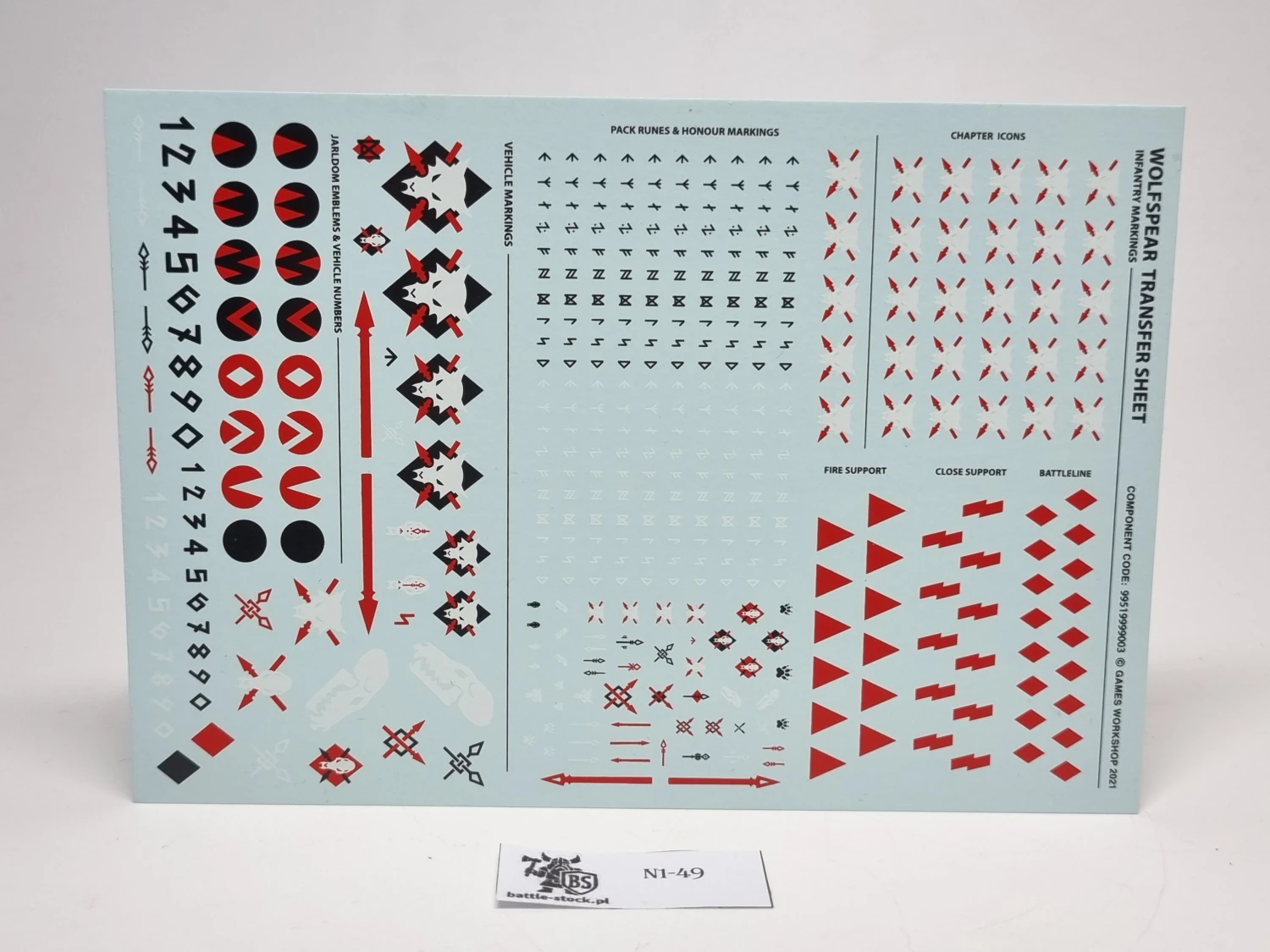 wolfspear transfer sheet