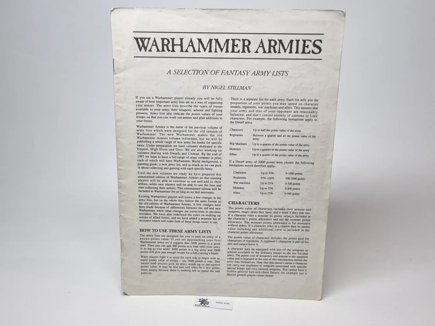 warhammer armies a selection of fantasy lists by Nigel Stillman