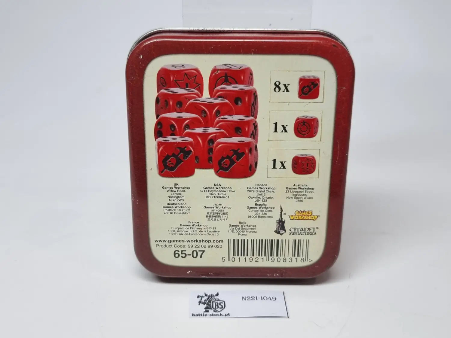 warhammer 8th ed dice
