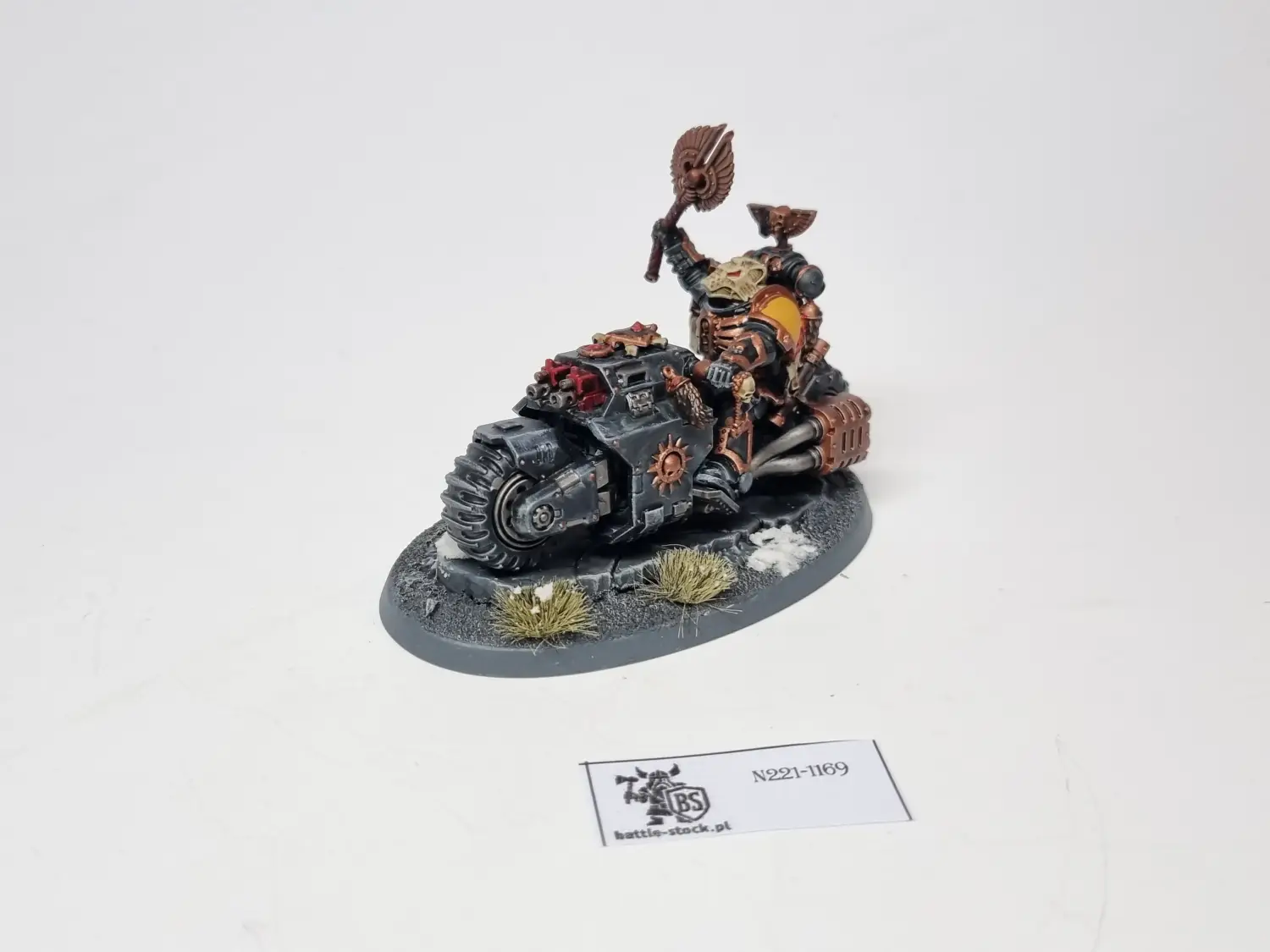 40k SW chaplain on bike